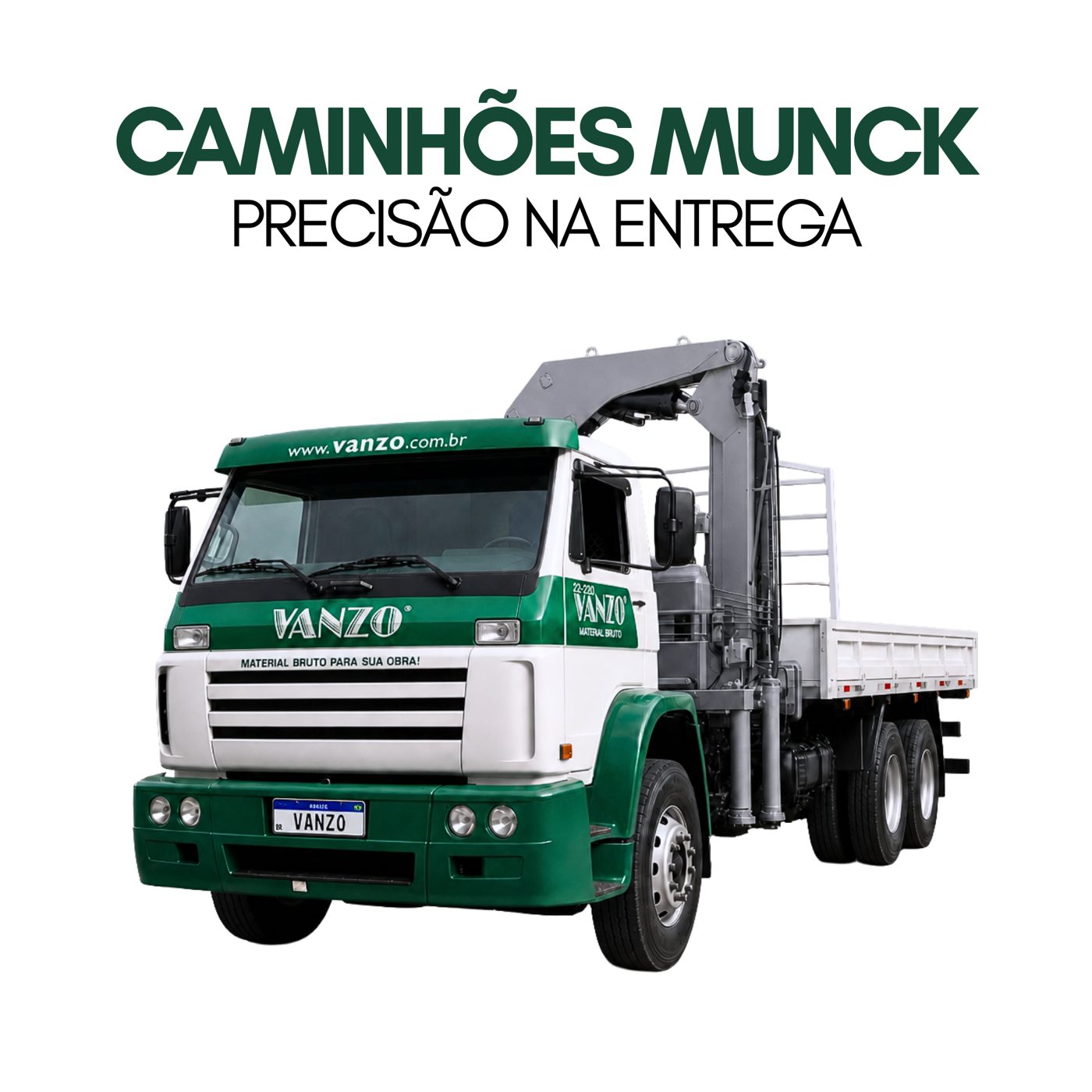 Caminhão da frota própria Vanzo em entrega