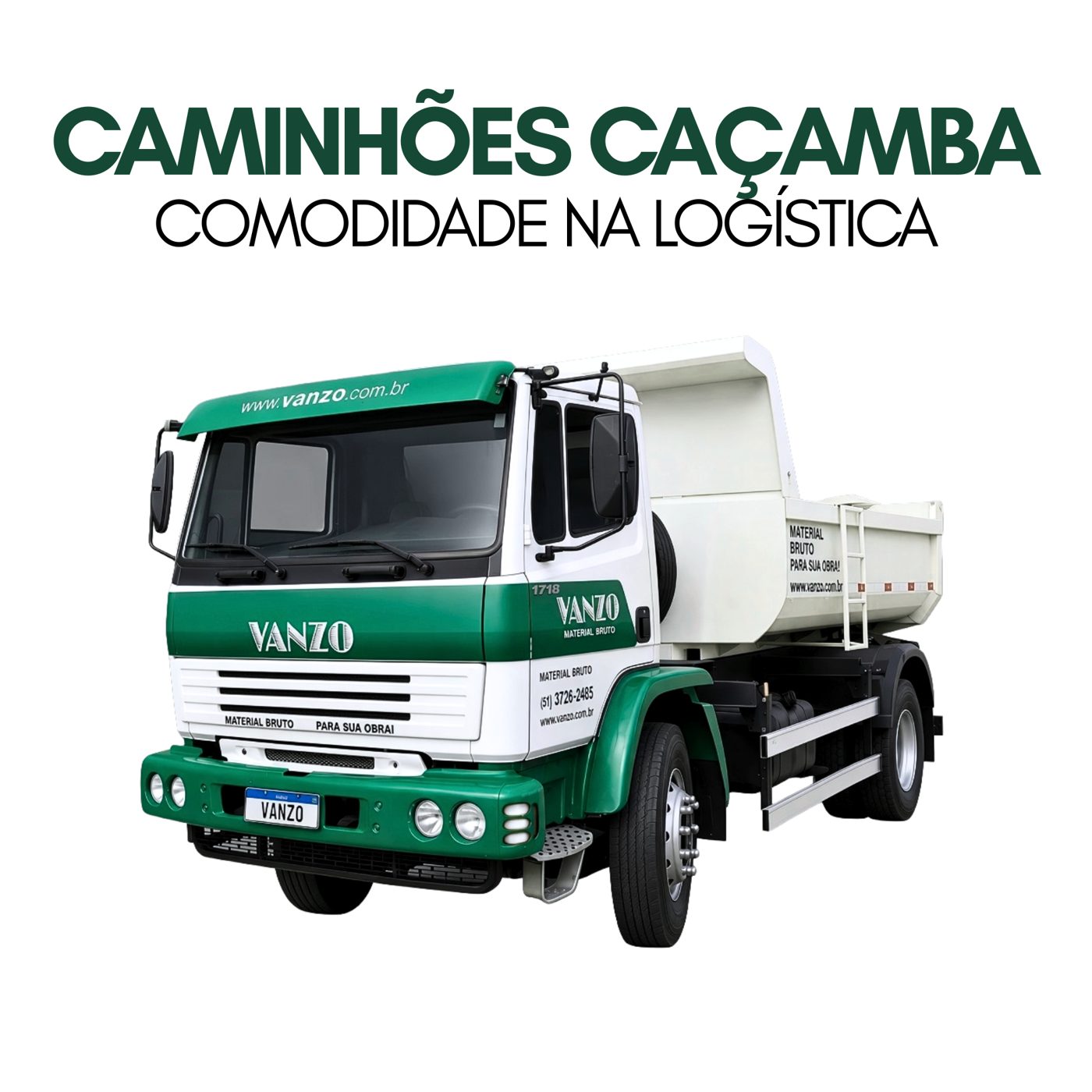 Frota Vanzo carregada com material de construção